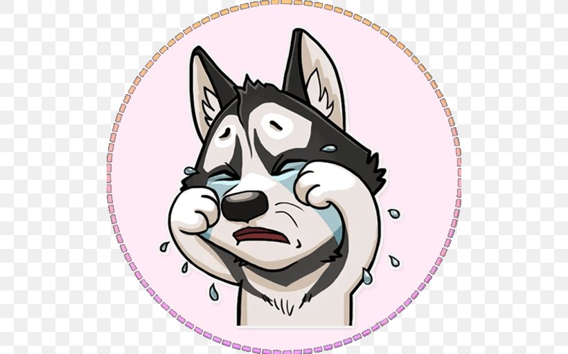 Siberian Husky Dog Breed Whiskers Cat Sticker, PNG, 512x512px, Siberian Husky, Animal, Art, Breed, Carnivoran Download Free