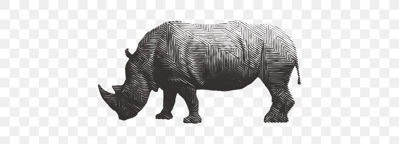 Wall Rhinoceros Fototapet Mural Wallpaper, PNG, 442x296px, Wall, Animal Figure, Black And White, Cattle Like Mammal, Fauna Download Free