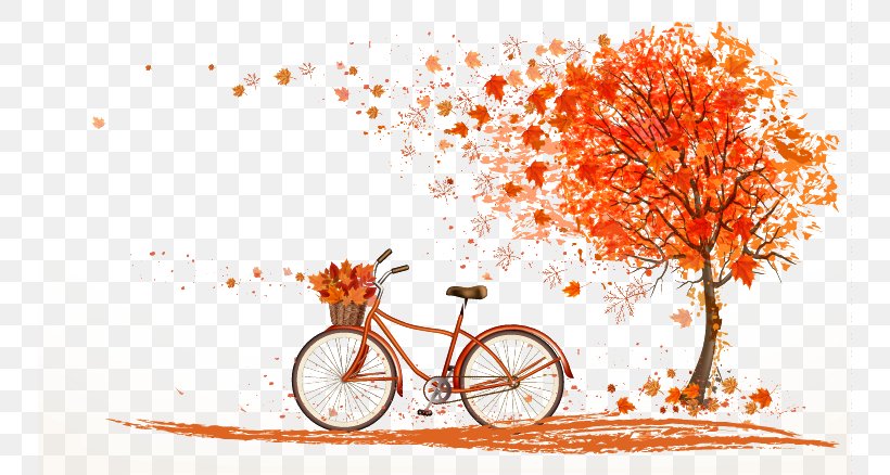 Autumn Leaf Color Tree Illustration, PNG, 750x438px, Autumn, Autumn Leaf Color, Branch, Color, Floral Design Download Free