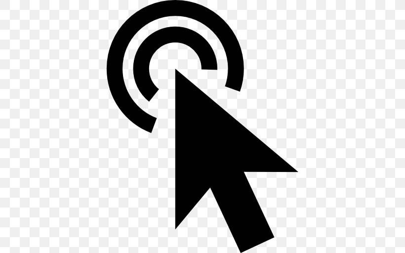 Computer Mouse Pointer Cursor Point And Click, PNG, 512x512px, Computer Mouse, Black And White, Brand, Cursor, Logo Download Free