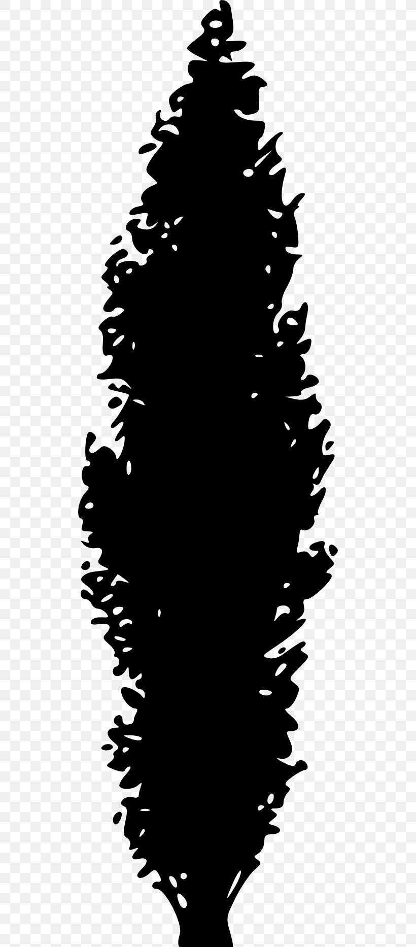 Pine Silhouette Clip Art, PNG, 512x1866px, Pine, Black, Black And White, Branch, Christmas Tree Download Free