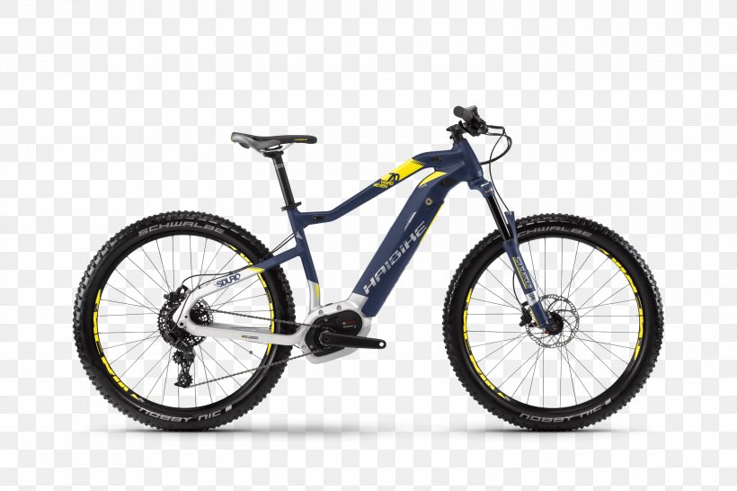 Electric Bicycle Haibike Mountain Bike Cycling, PNG, 3000x2000px, Electric Bicycle, Automotive Exterior, Automotive Tire, Bicycle, Bicycle Accessory Download Free