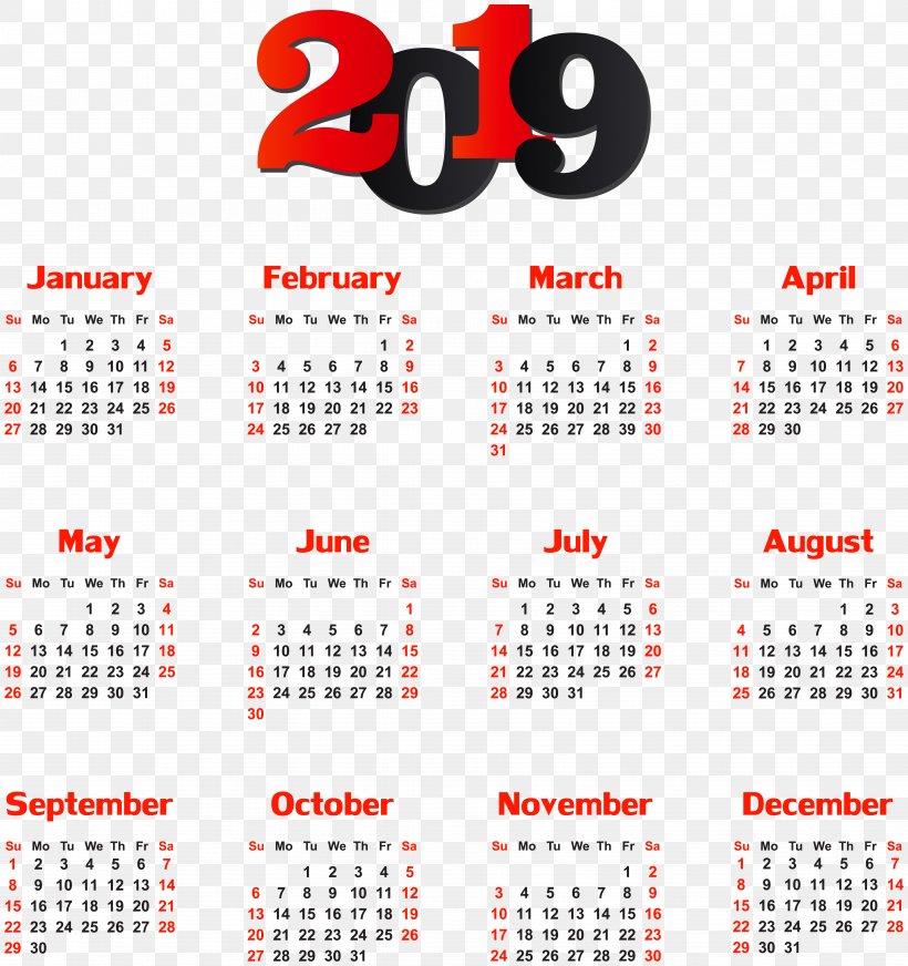 Calendar Clip Art Image 0, PNG, 7519x8000px, 2019, Calendar, Kalnirnay, Month, New Year Download Free