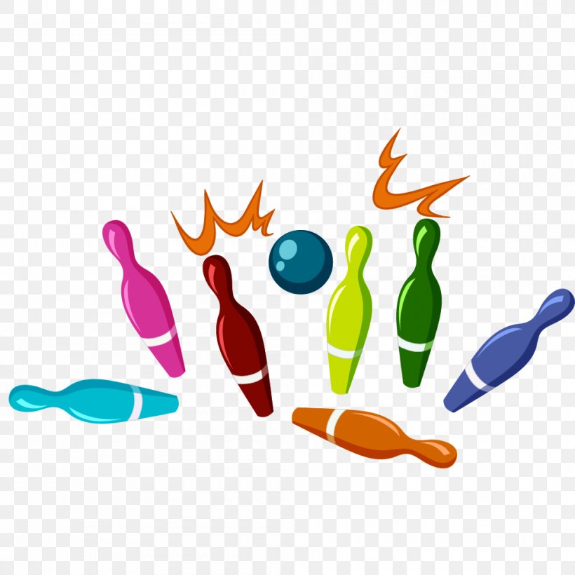 Bowling Pins Vector Graphics Royalty-free Illustration, PNG, 1000x1000px, Bowling, Ball, Bowling Alley, Bowling Balls, Bowling Pins Download Free