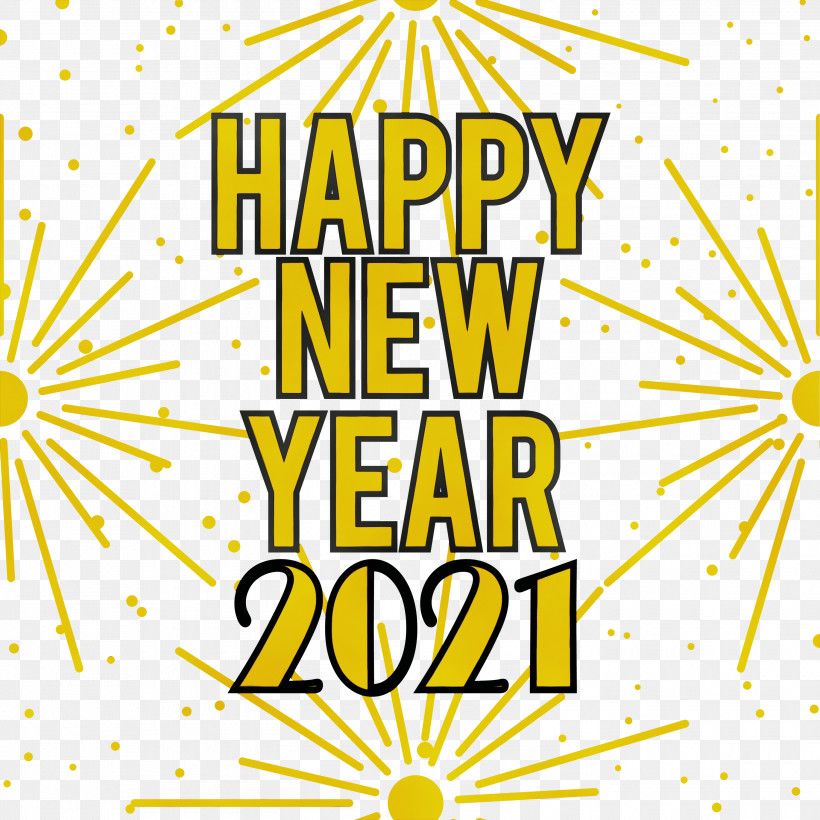 Logo Yellow Meter Line Pattern, PNG, 3000x3000px, 2021, 2021 Happy New Year, Area, Happy New Year, Line Download Free