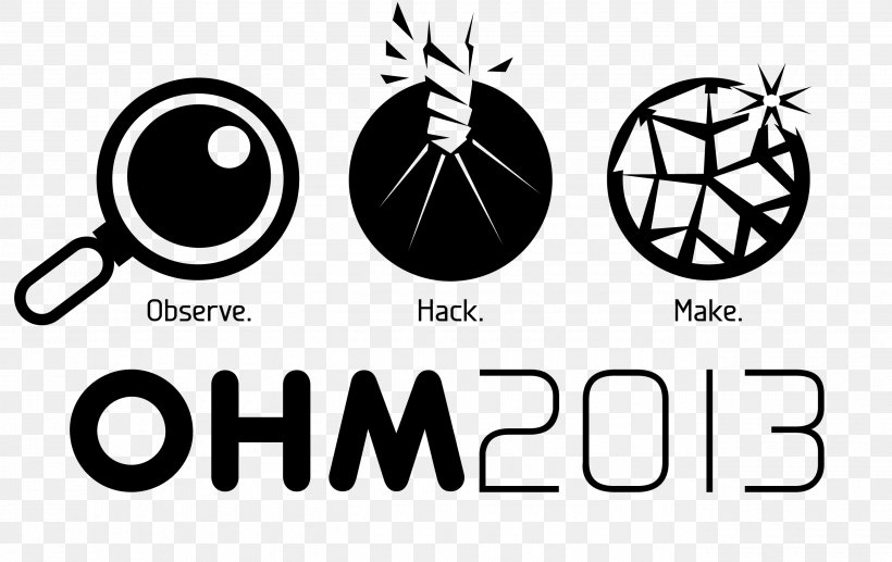 Observe. Hack. Make. Hacker Source Code Ohm Computer Security, PNG, 2600x1640px, Hacker, Bitcoin, Black, Black And White, Brand Download Free