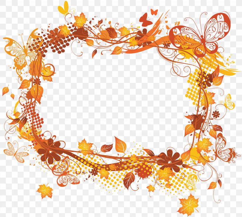 Picture Frames Autumn Clip Art, PNG, 5933x5304px, Picture Frames, Art, Autumn, Autumn Leaf Color, Decorative Arts Download Free