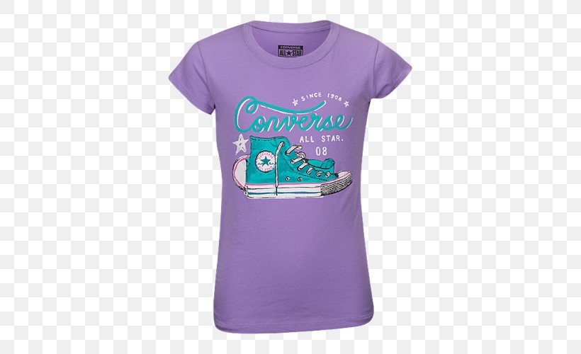 Converse, PNG, 500x500px, Tshirt, Active Shirt, Chuck Taylor Allstars, Clothing, Purple Download Free