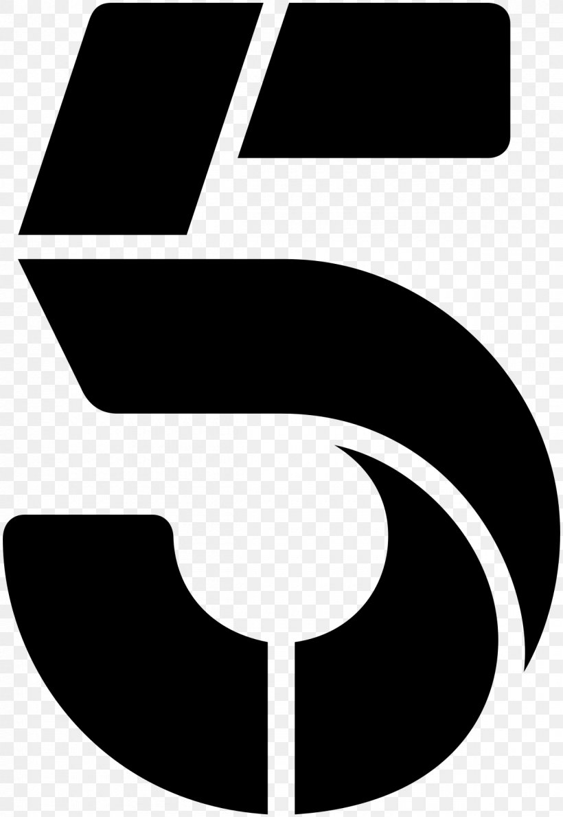 Channel 5 Television Show Logo Broadcasting, PNG, 1200x1740px, Channel 5, Area, Black, Black And White, Brand Download Free