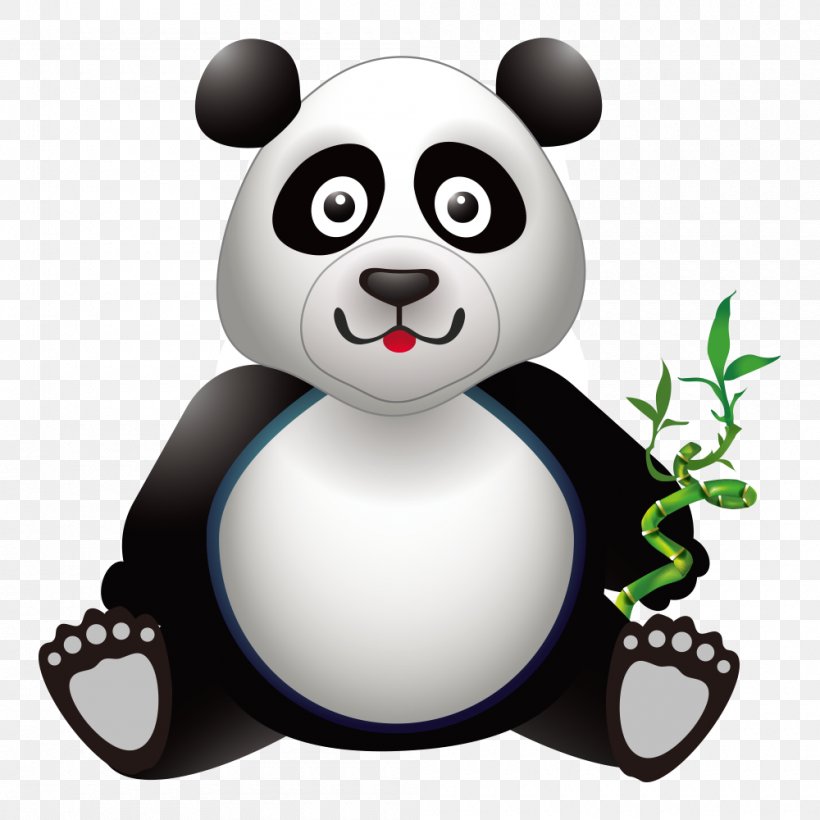 Giant Panda Bear Bamboe Illustration, PNG, 1000x1000px, Giant Panda, Bamboe, Bamboo, Bear, Carnivoran Download Free