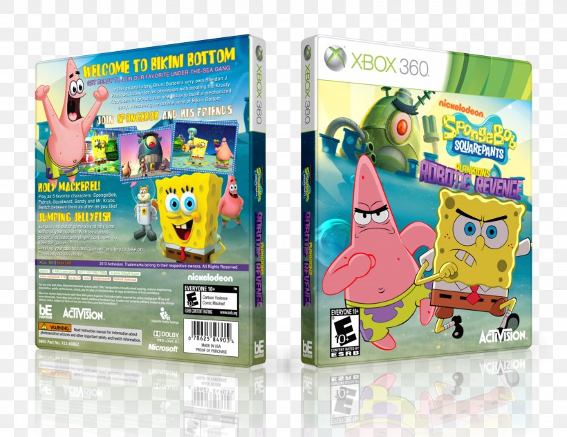 SpongeBob SquarePants: Plankton's Robotic Revenge Xbox 360 Plankton And Karen Video Game Consoles SpongeBob's Truth Or Square, PNG, 1636x1264px, Xbox 360, Brand, Electronic Device, Gadget, Games Download Free