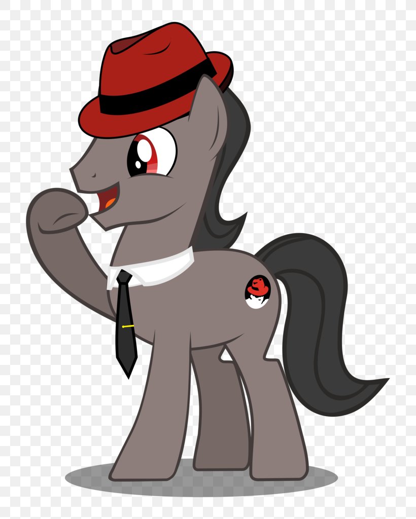 Pony Fedora OpenSUSE Red Hat Linux, PNG, 804x1024px, Watercolor, Cartoon, Flower, Frame, Heart Download Free
