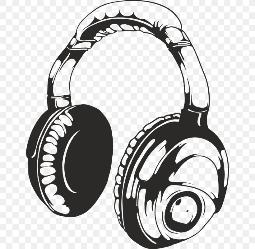 Wall Decal Sticker Headphones, PNG, 800x800px, Wall Decal, Adhesive, Audio, Audio Equipment, Black And White Download Free