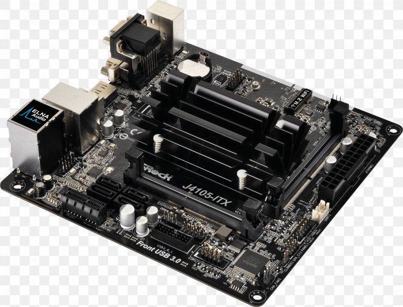 ASRock J4105-ITX Intel Celeron Quad-Core Processor J4105 Mini ITX Motherboard/CPU Combo Mini-ITX, PNG, 2800x2133px, Intel, Asrock, Celeron, Central Processing Unit, Computer Component Download Free