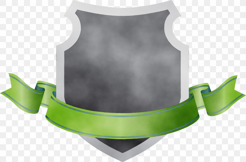 Green Shield Plant, PNG, 3000x1972px, Emblem Ribbon, Green, Paint, Plant, Shield Download Free