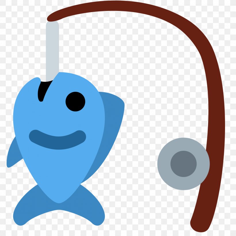 Emoji Sticker Fishing Rods Text Messaging, PNG, 2048x2048px, Emoji, Blue, Emojipedia, Emoticon, Fish Download Free