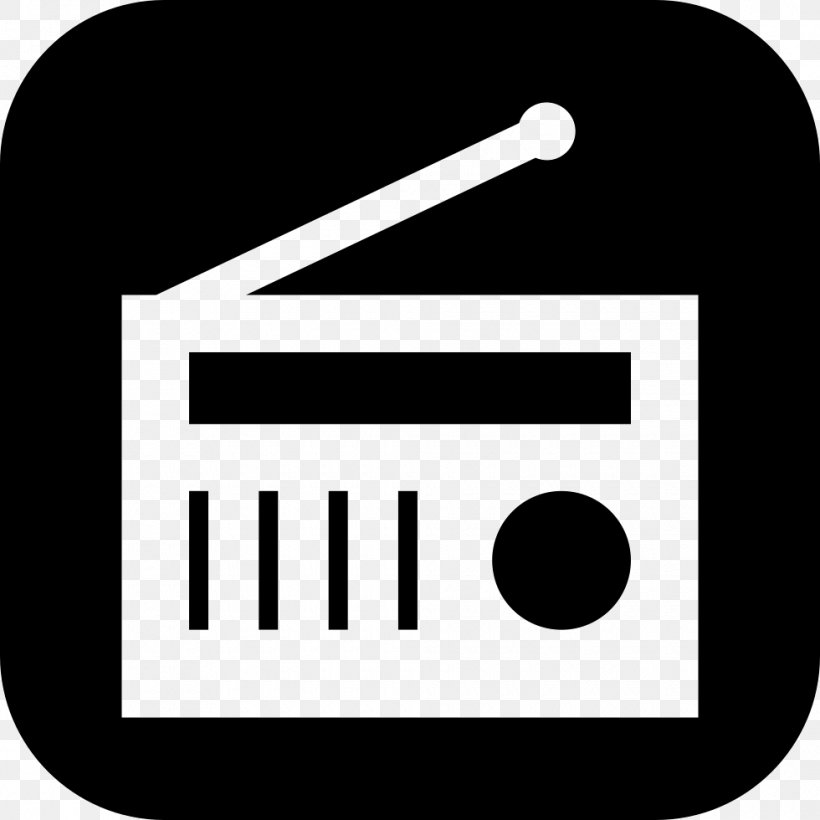 Vector Graphics Clip Art Radio Station Euclidean Vector, PNG, 980x980px, Radio Station, Area, Black And White, Brand, Fm Broadcasting Download Free