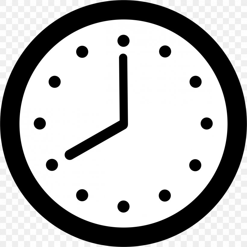 Alarm Clocks Time & Attendance Clocks Clip Art, PNG, 2399x2400px, Clock, Alarm Clocks, Area, Black And White, Clock Face Download Free