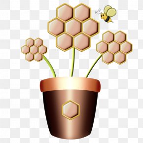 Flowers And Bees - Bee Clip Art PNG