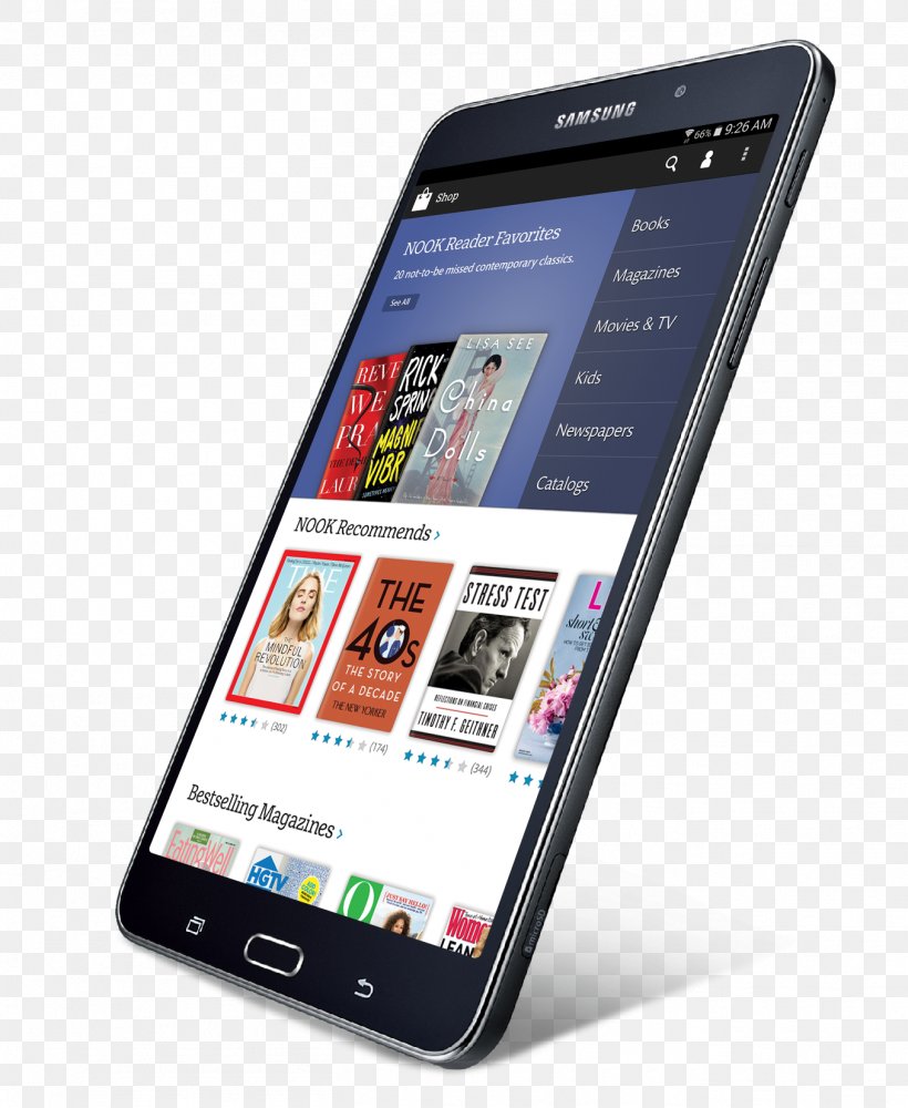 Samsung Galaxy Tab 4 7.0 Nook Color Nook Tablet E-Readers Android, PNG, 1356x1654px, Samsung Galaxy Tab 4 70, Android, Barnes Noble, Barnes Noble Nook, Cellular Network Download Free