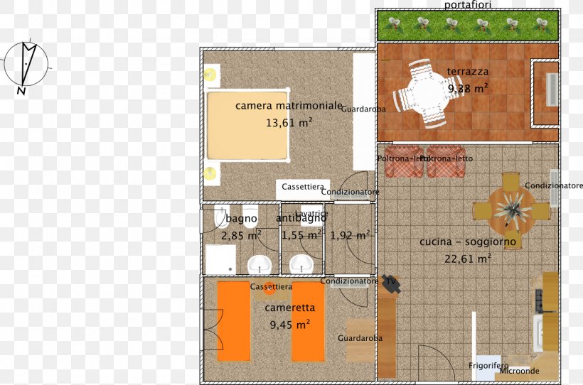 Villa Fucini Apartment Floor Plan Via Renato Fucini, PNG, 1335x883px, Apartment, Bed, Brand, Elevation, Floor Download Free