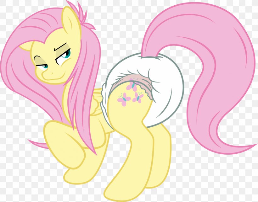 Fluttershy Diaper Rainbow Dash Applejack Pony, PNG, 1600x1257px, Watercolor, Cartoon, Flower, Frame, Heart Download Free