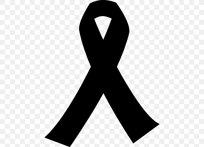 Black Ribbon Awareness Ribbon Clip Art, PNG, 462x593px, Black Ribbon, Awareness Ribbon, Black, Black And White, Idea Download Free