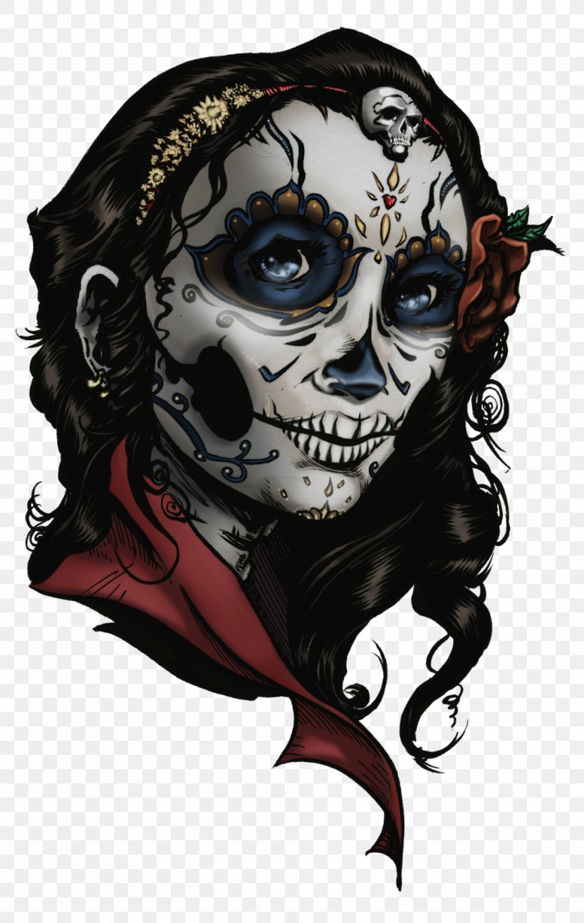 La Calavera Catrina Skull, PNG, 1012x1600px, La Calavera Catrina, Art, Bone, Calavera, Cat Download Free