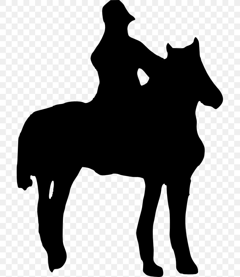 Silhouette Horse Pony Clip Art, PNG, 705x944px, Silhouette, Black, Black And White, Cattle Like Mammal, Cowboy Download Free