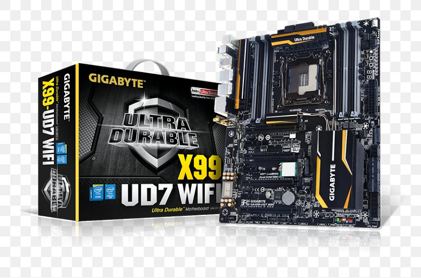 Intel X99 LGA 2011 Gigabyte GA-X99-UD4 Motherboard Gigabyte Technology, PNG, 800x541px, Intel X99, Atx, Brand, Computer Accessory, Computer Component Download Free