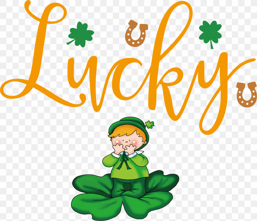 Lucky Patricks Day Saint Patrick, PNG, 3174x2732px, Lucky, Cartoon, Character, Christmas Day, Christmas Ornament Download Free