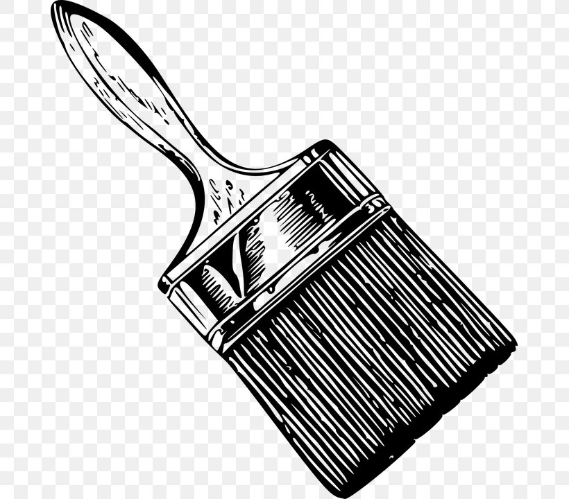 Drawing Painting Paintbrush Clip Art, PNG, 673x720px, Drawing, Art, Artist, Black And White, Brush Download Free
