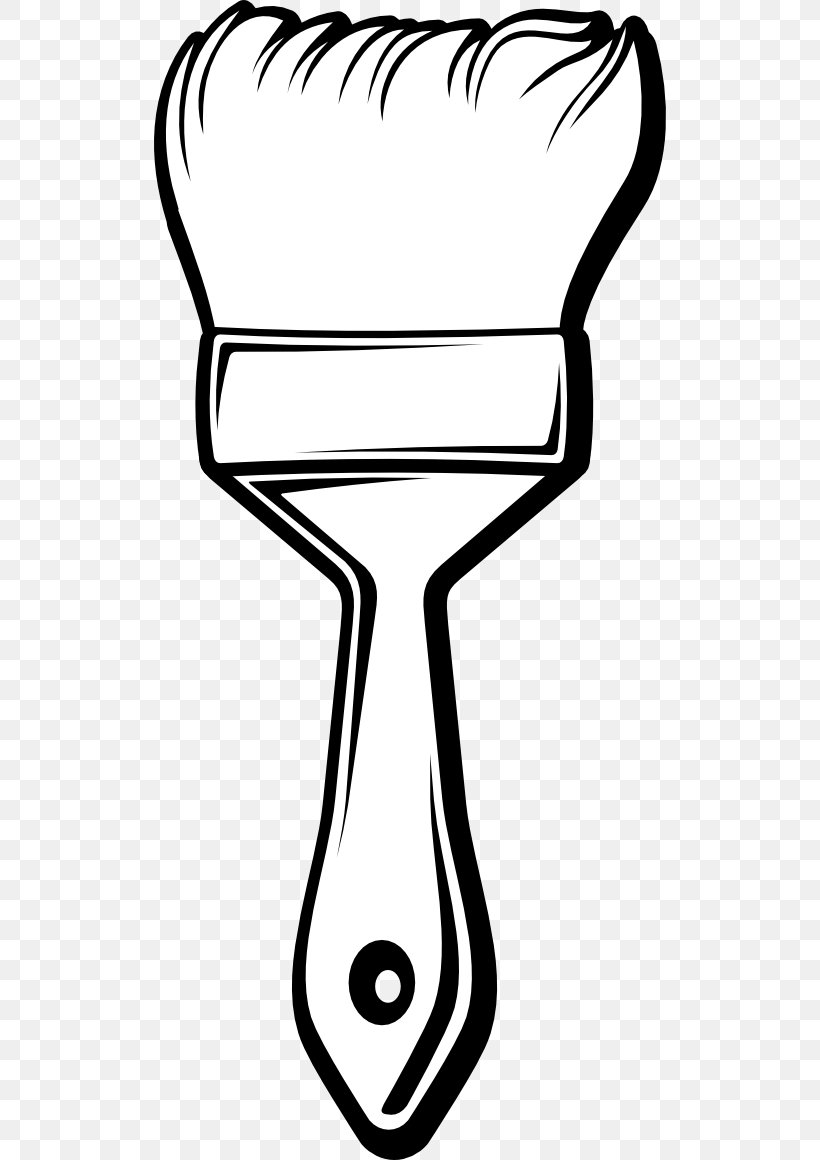 Paintbrush Clip Art, PNG, 512x1160px, Brush, Area, Art, Black, Black And White Download Free