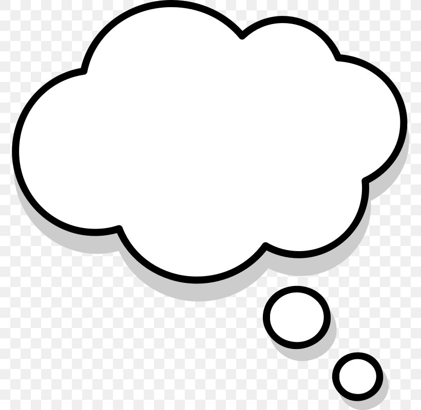 Thought Speech Balloon Clip Art, PNG, 800x800px, Thought, Area, Black, Black And White, Blog Download Free