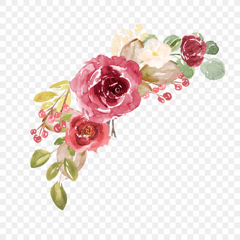 Watercolor Painting Graphic Design Image, PNG, 1024x1024px, Watercolor Painting, Artificial Flower, Cut Flowers, Designer, Floral Design Download Free