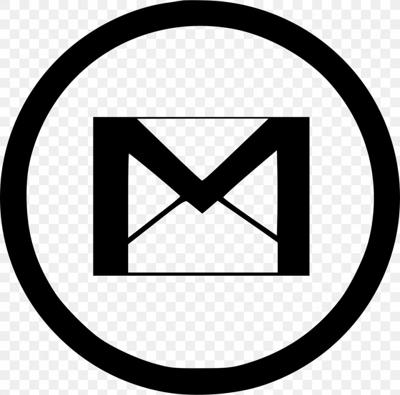 Gmail Email, PNG, 980x970px, Gmail, Area, Black, Black And White, Brand Download Free