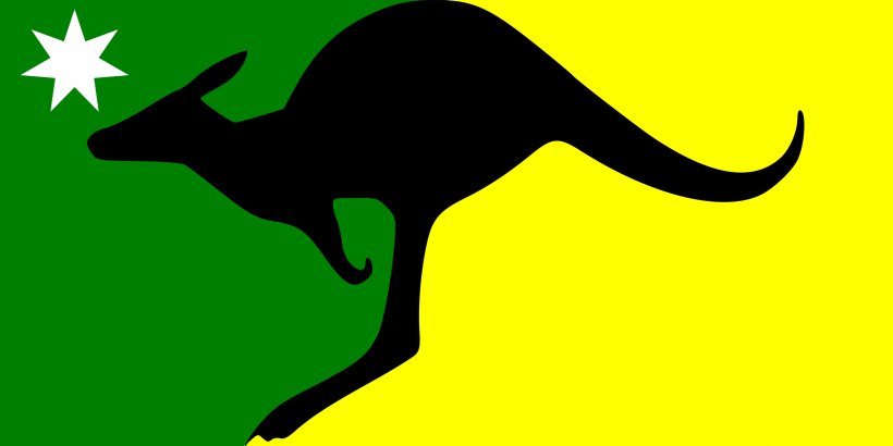 Flag Of Australia Flag Of Australia Kangaroo Flag Of The United Kingdom, PNG, 2484x1242px, Australia, Australian Aboriginal Flag, Australian Army, Banner, Black And White Download Free