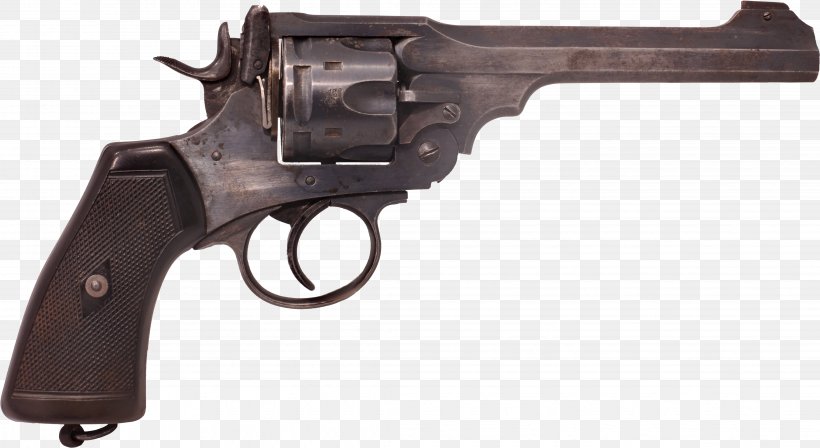 Webley Revolver Webley & Scott Firearm Pistol, PNG, 4279x2343px, Watercolor, Cartoon, Flower, Frame, Heart Download Free
