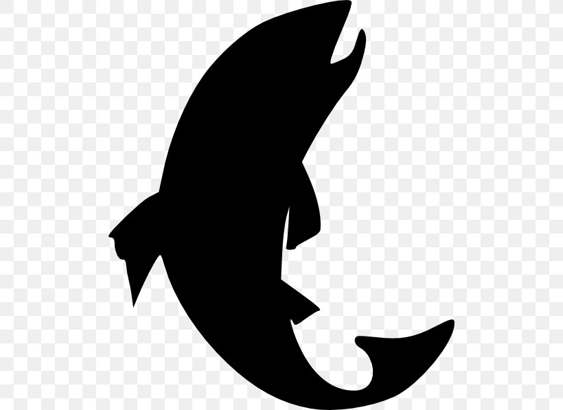 Fish Silhouette Clip Art, PNG, 504x597px, Fish, Artwork, Bass, Beak, Black Download Free