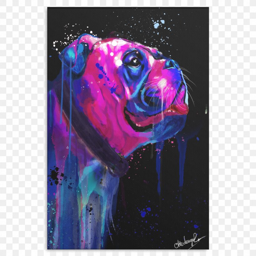 Dog Modern Art Painting Acrylic Paint, PNG, 1024x1024px, Dog, Acrylic Paint, Acrylic Resin, Art, Blue Download Free