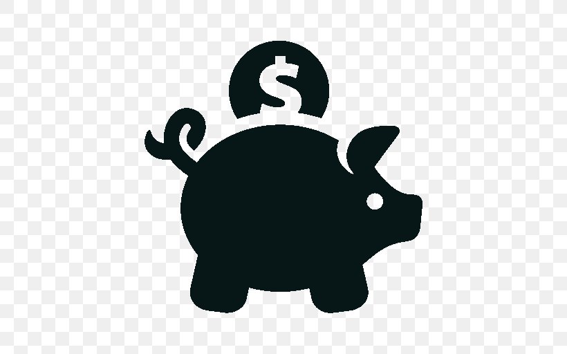 Piggy Bank Savings Account Money, PNG, 512x512px, Piggy Bank, Bank, Black, Carnivoran, Finance Download Free