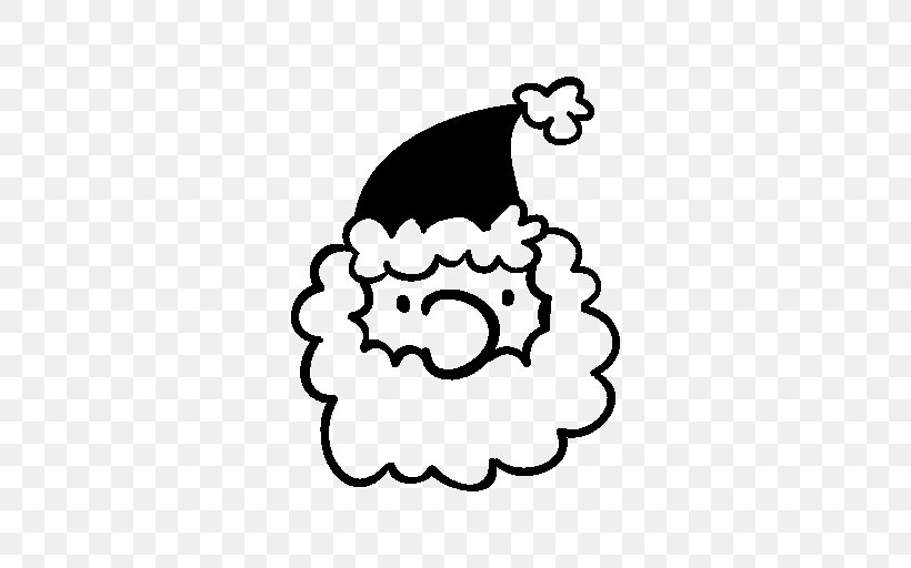 Santa Claus Christmas Père Noël Clip Art, PNG, 512x512px, Santa Claus, Area, Art, Black, Black And White Download Free