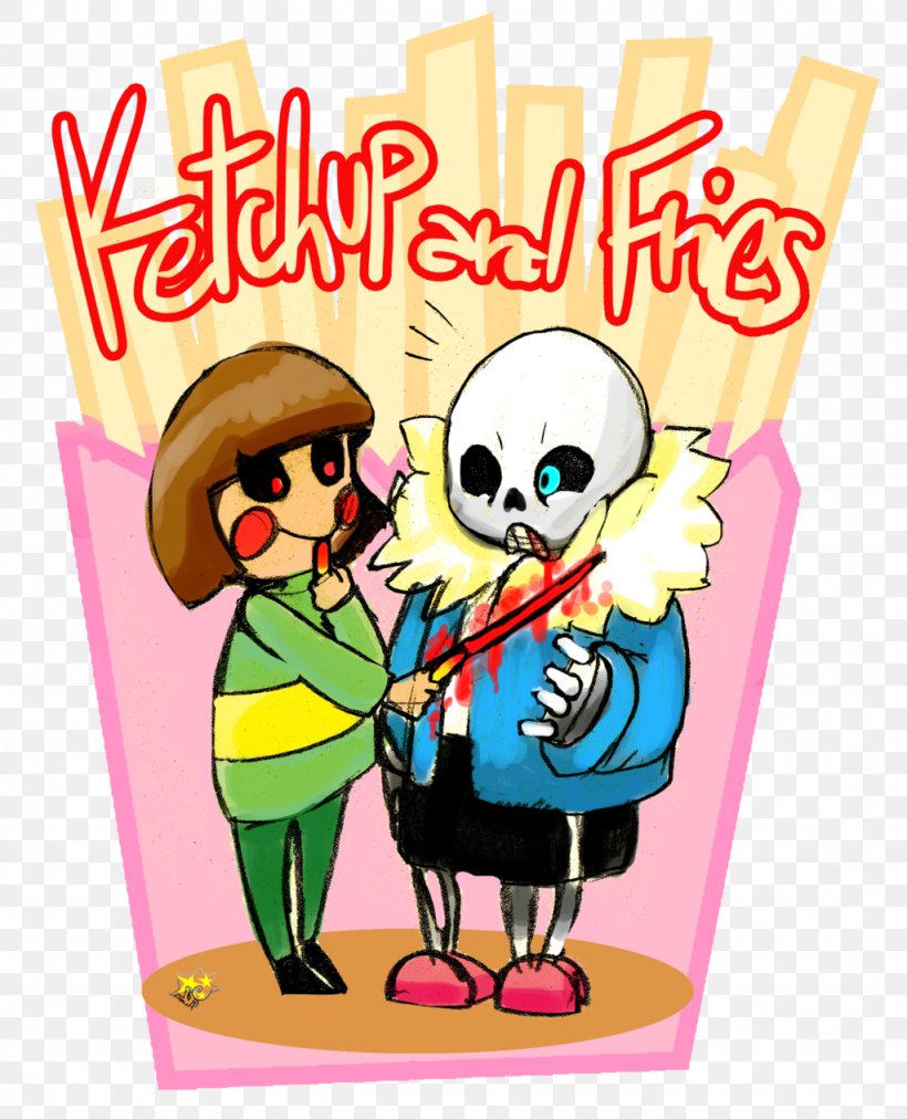 Undertale French Fries Ketchup Food Clip Art, PNG, 1024x1264px, Watercolor, Cartoon, Flower, Frame, Heart Download Free