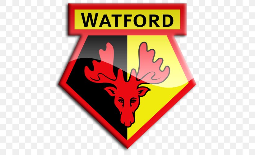 Watford F.C. Premier League A.F.C. Bournemouth Watford L.F.C., PNG, 500x500px, Watford Fc, Afc Bournemouth, Antler, Area, Association Football Manager Download Free
