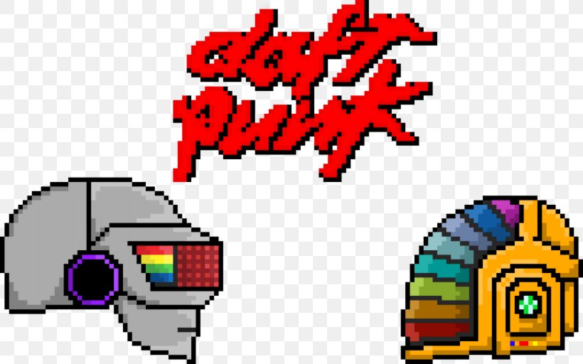 Daft Punk Pixel Art, PNG, 1024x640px, Watercolor, Cartoon, Flower, Frame, Heart Download Free