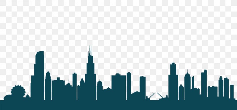 Chicago Skyline Vector Graphics Silhouette, PNG, 980x457px, Chicago Skyline, Art, Chicago, City, Cityscape Download Free
