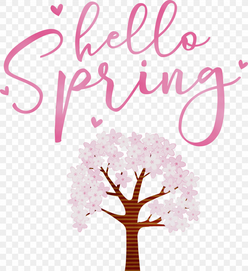 Floral Design, PNG, 2741x2999px, Hello Spring, Branching, Floral Design, Meter, Mtree Download Free