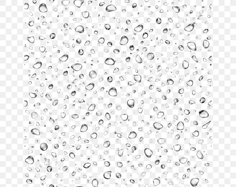 Ciel De Pieuvre Drop Rain, PNG, 650x650px, Drop, Area, Black, Black And White, Bubble Download Free