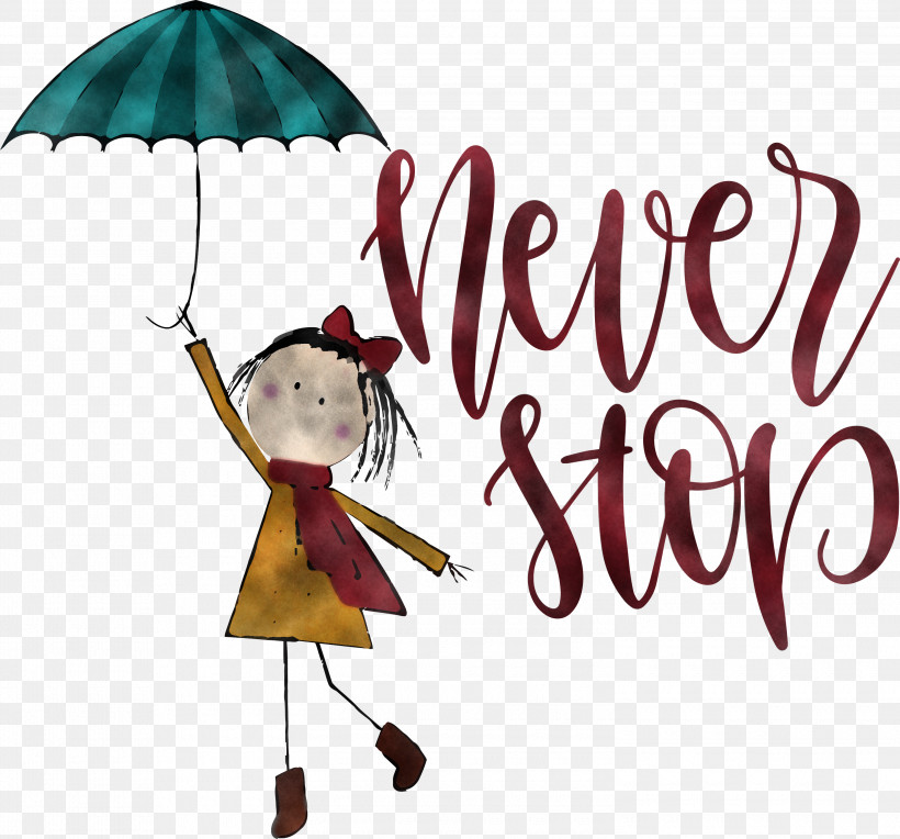Never Stop Motivational Inspirational, PNG, 3000x2797px, Never Stop, Cartoon, Character, Happiness, Inspirational Download Free
