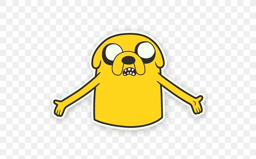 Jake The Dog Telegram Sticker Clip Art, PNG, 512x512px, Jake The Dog, Adventure Time, Area, Dog, Emoticon Download Free